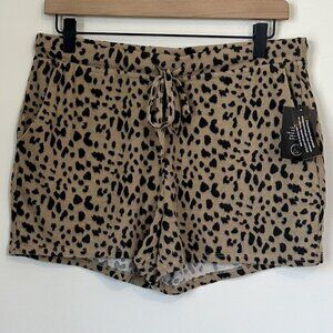 NWT 2Liv Cheetah Print Pull-On Drawstring Loungewear Shorts - Size: Medium